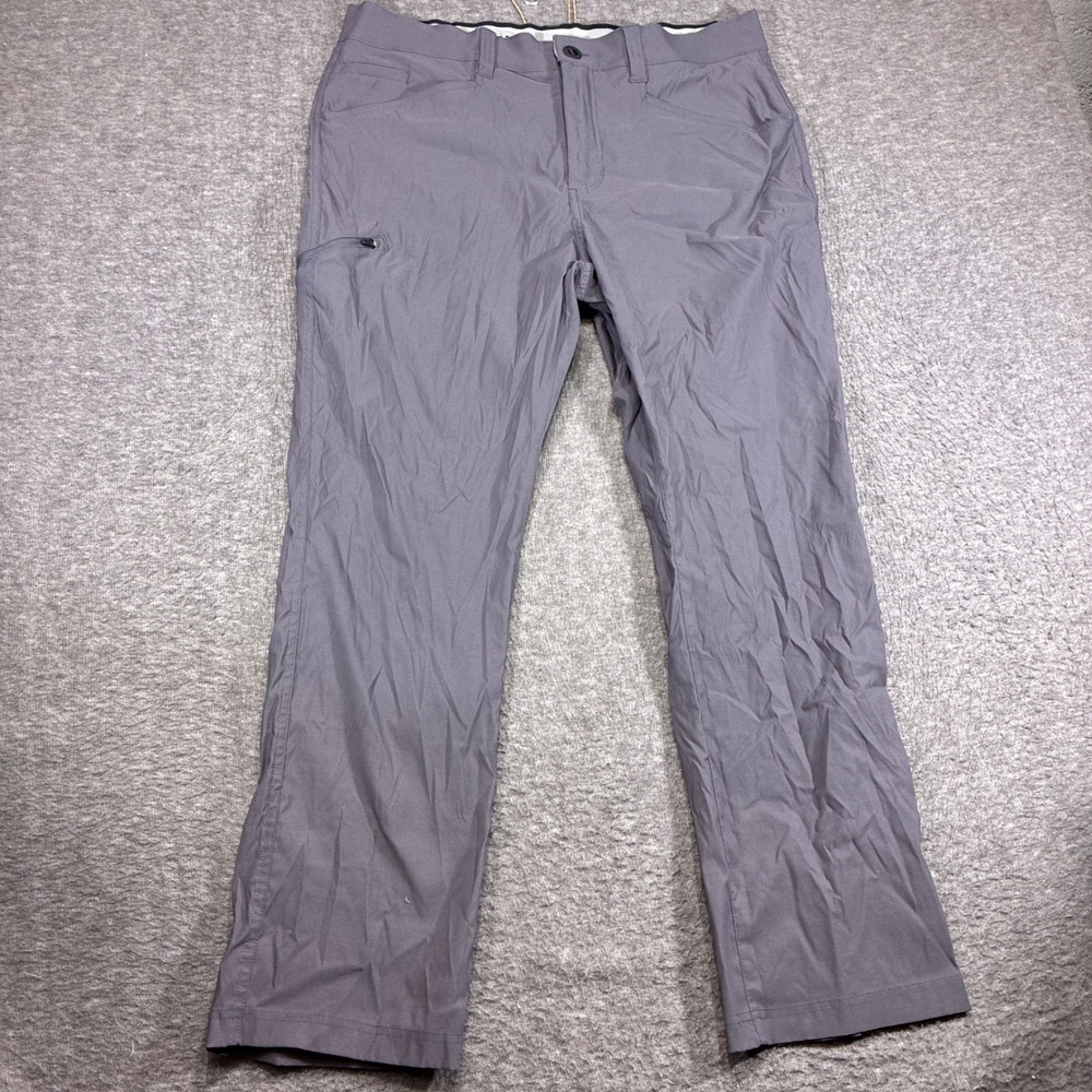 Orvis Tech Pants Mens 38x30 Gray Stretch Water Repellent Hiking Climbing Camping
